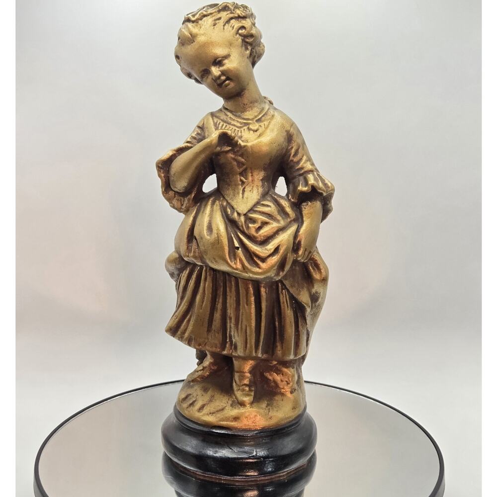 Vintage Victorian Girl Figurine Clifford Art Studio NY Collectible Heavy Statue